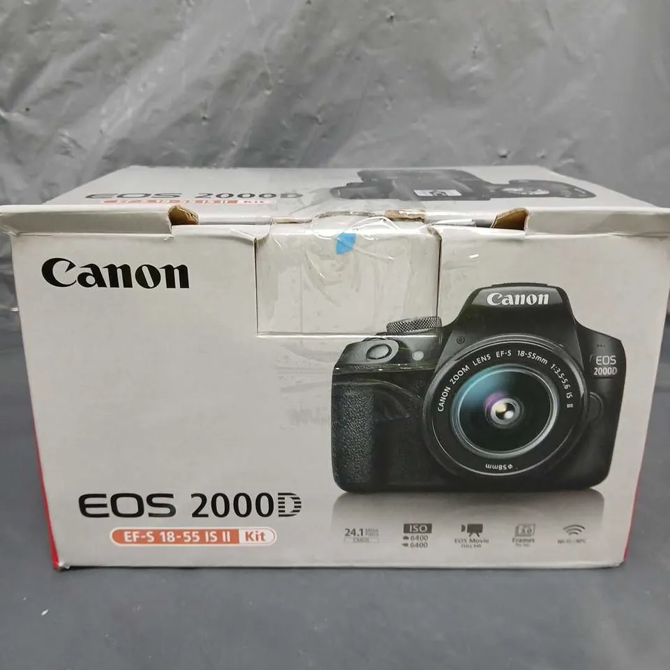 BOXED CANON EOS 2000D SLR BLACK CAMERA  RRP £589.99