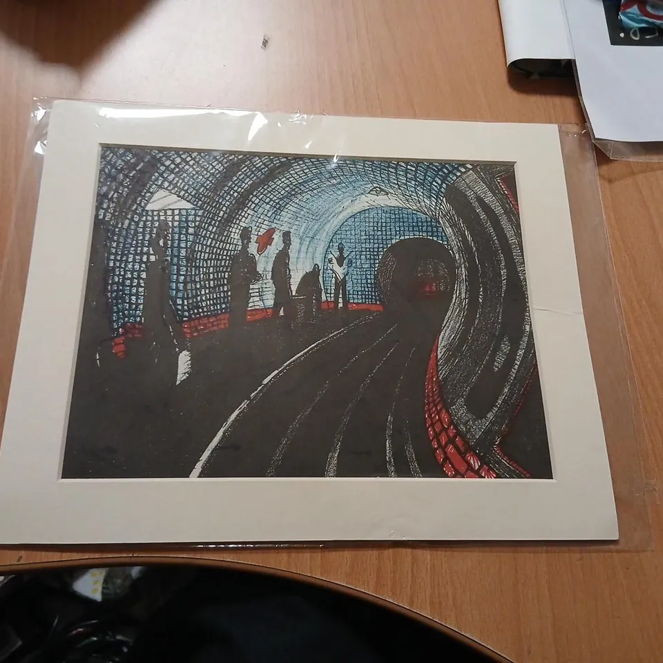ROBIN RAE LITHOGRAPH PRINT – UNDERGROUND TUBE TUNNEL (1963)