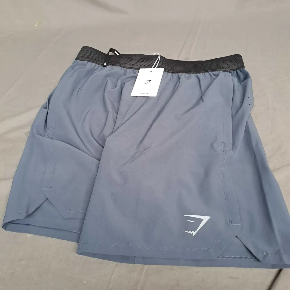 GYMSHARK SPEED 7 SHORTS IN BLUE - MEDIUM