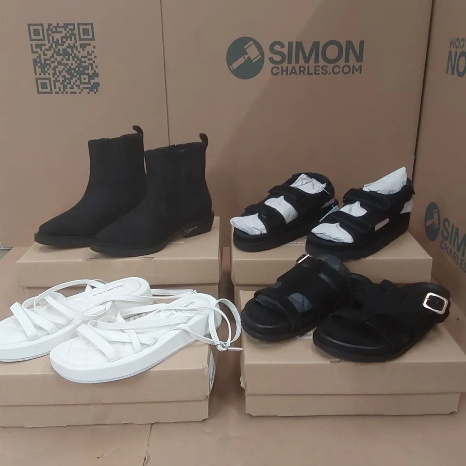 PALLET CONTAINING APPROXIMATELY 70x BRAND NEW ASSORTED DESIGNER SHOES INCLUDING: JD WILLIAMS BOOTS, SIMPLY BE SANDALS, ANTHOLOGY SANDALS ECT
