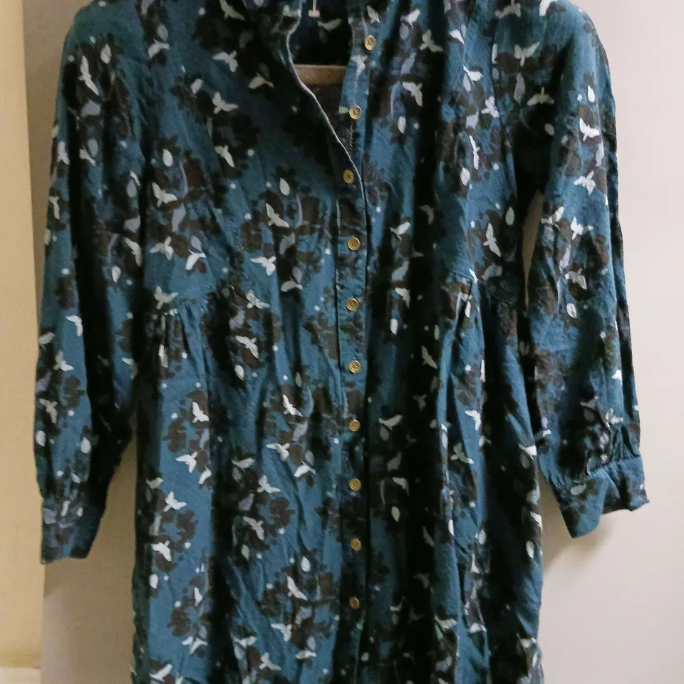 THE WHITE STUFF LADIES SHIRT DARK GREEN SIZE 12