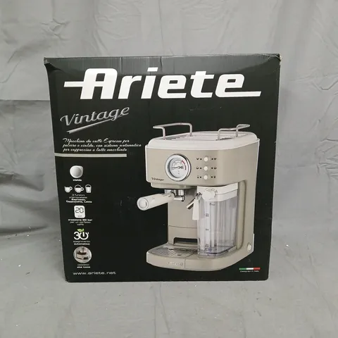 BOXED ARIETE VINTAGE ESPRESSO MACHINE β MINT GREEN