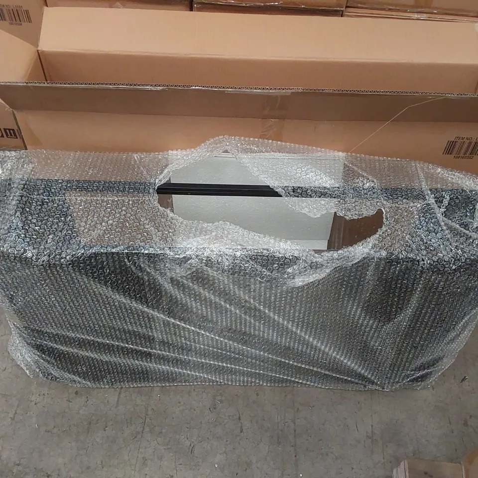 BRAND NEW BOXED HOMESDIRECT365 BLACK METAL/GLASS COFFEE TABLE
