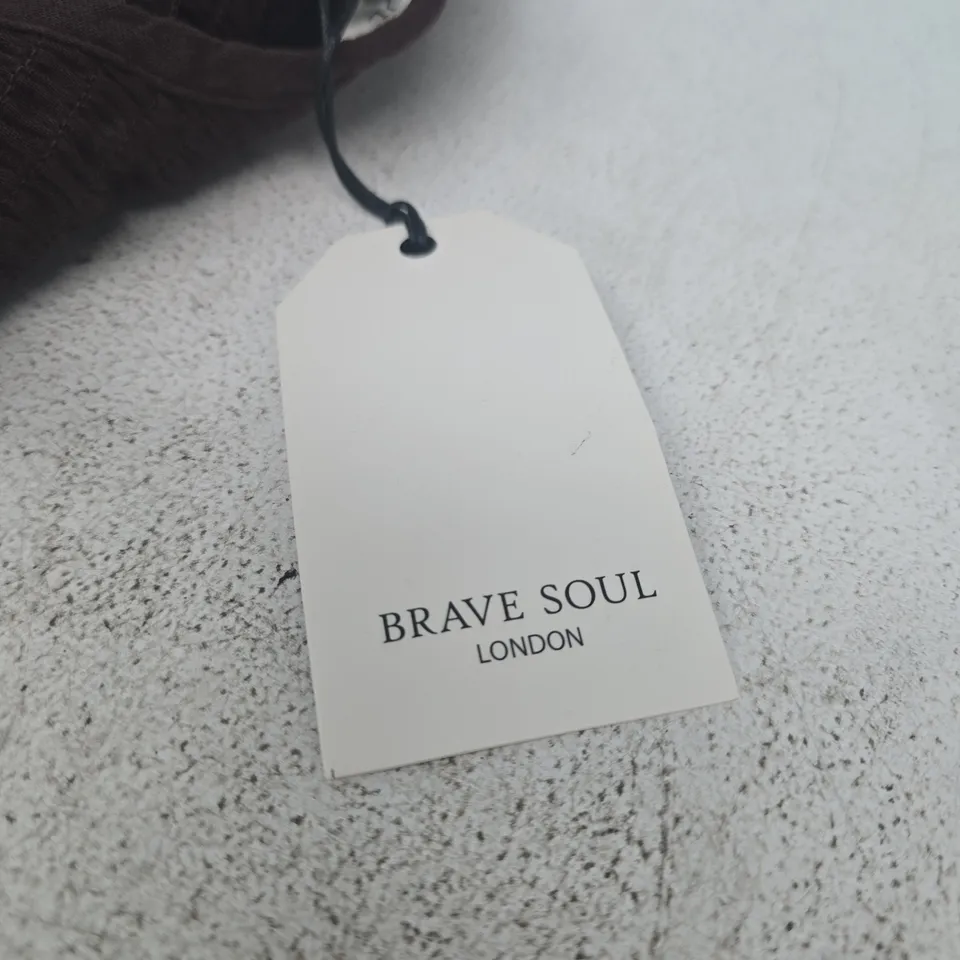 BRAVE SOUL LONDON WOMEN'S DRESS - CHOCOLATE BROWN, UK L