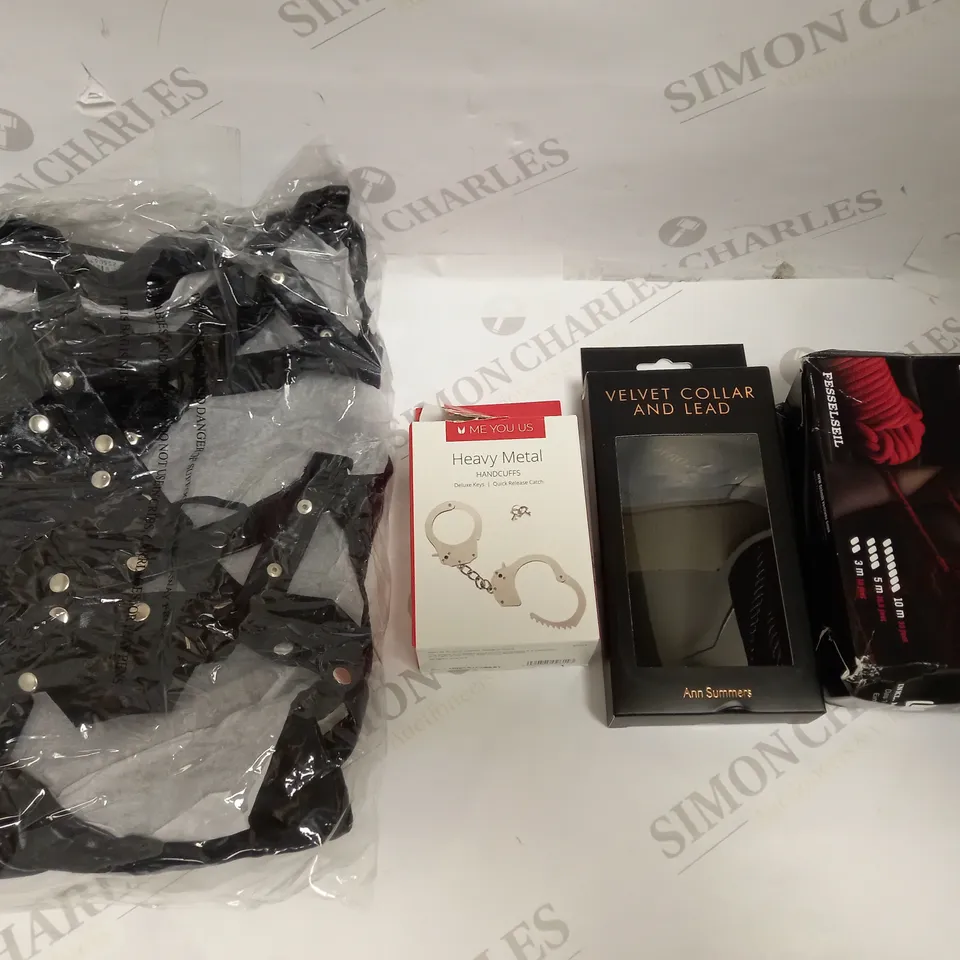 LOT OF APPROXIMATELY 18 BONDAGE ACCESSORIES