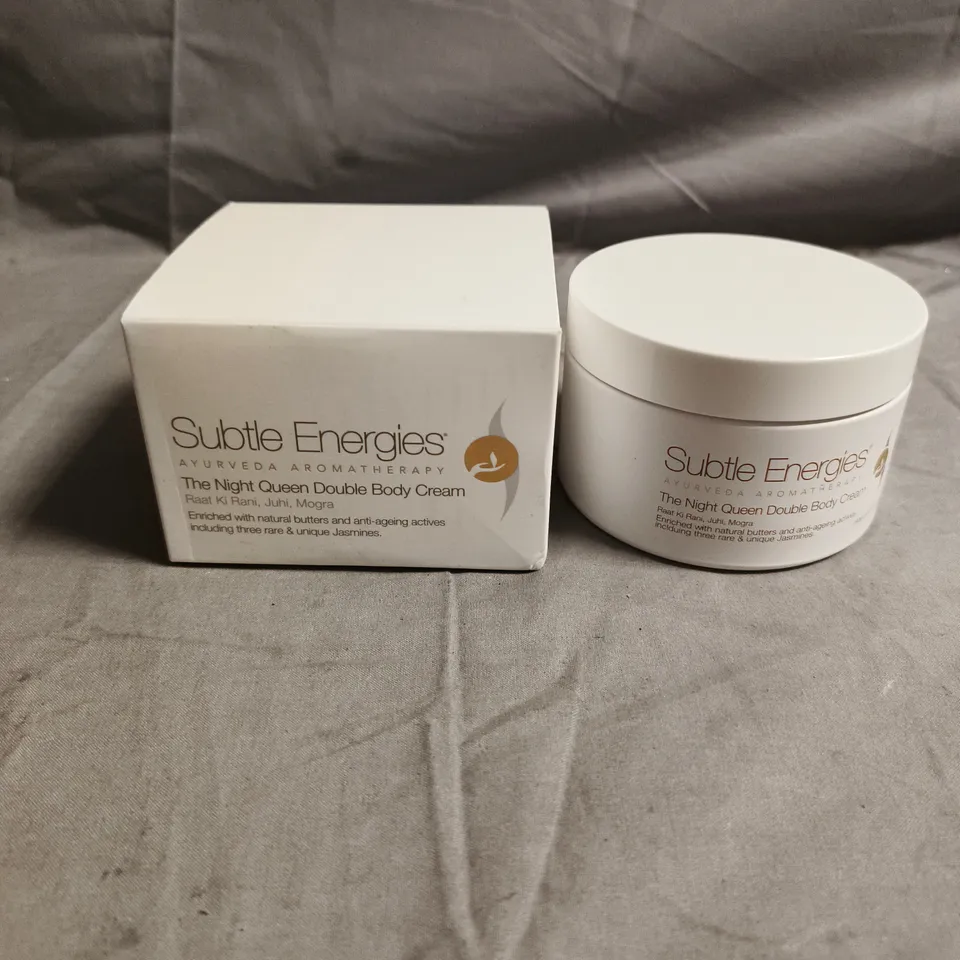 SUBTLE ENERGIES THE NIGHT QUEEN DOUBLE BODY CREAM – AYURVEDIC AROMATHERAPY - 180G