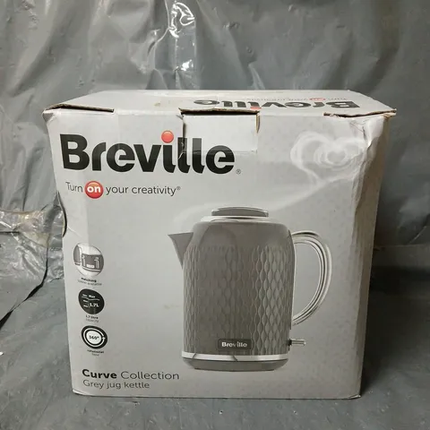 BOXED BREVILLE CURVE COLLECTION KETTLE - GREY