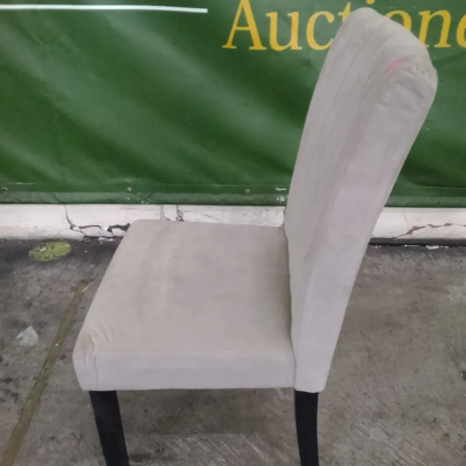 SALISBURY CHAMPAGNE VELVET DINING CHAIR WITH BLACK LEG