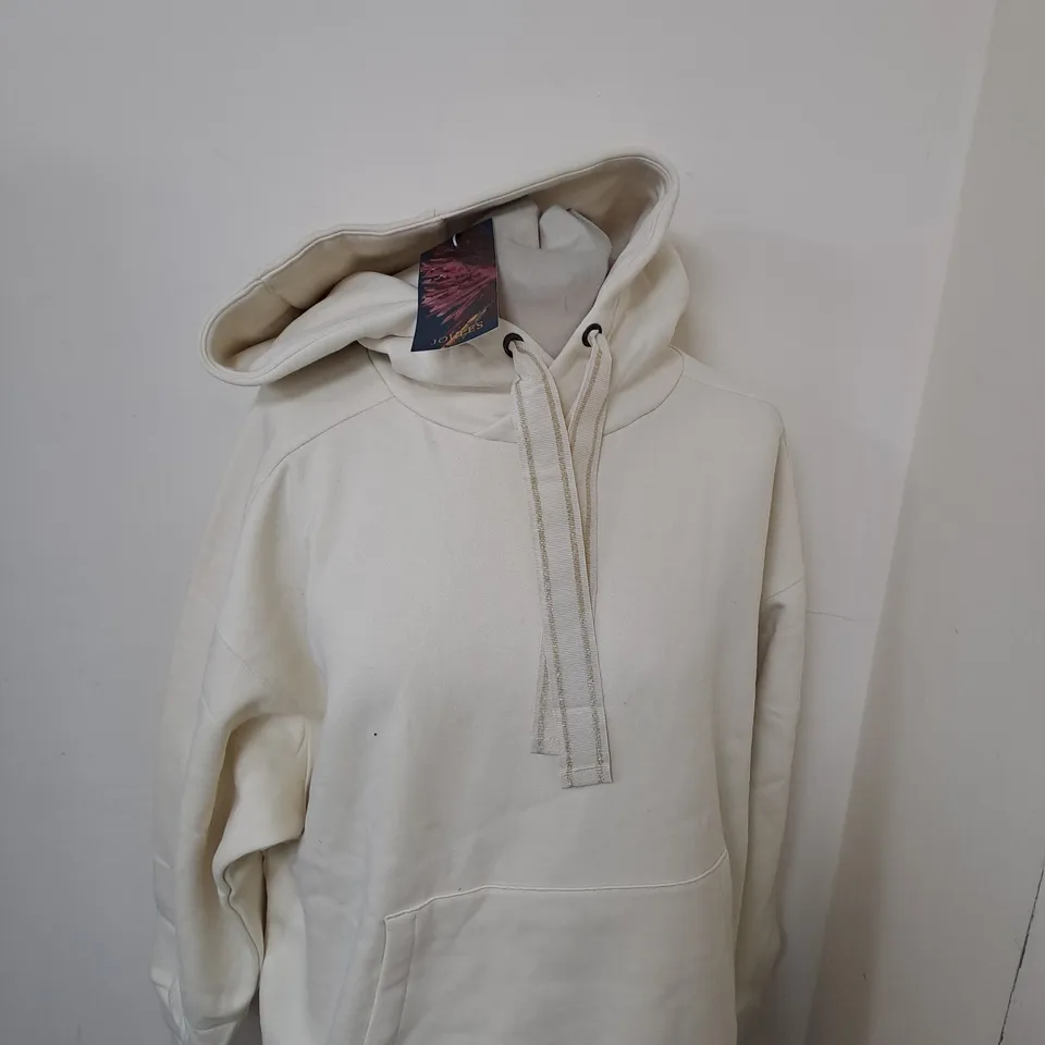JOULES CARA CREAM HOODIE SIZE 10