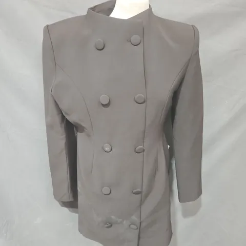 ODDMUSE LONDON WOMEN'S DOUBLE-BREASTED COAT – SIZE L, BROWN WOOL-BLEND