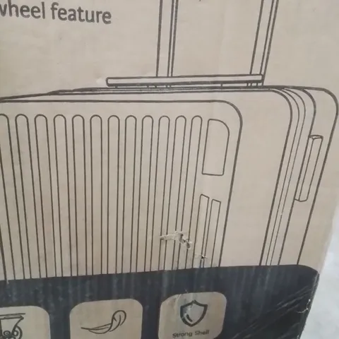 BOXED LIGHTWEIGHT TRAVEL LUGGAGE SUITCASE (COLOURS VARY)