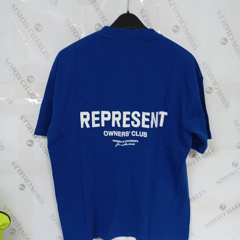 REPRESENT OWNERS CLUB T-SHIRT BLUE SIZE SMALL