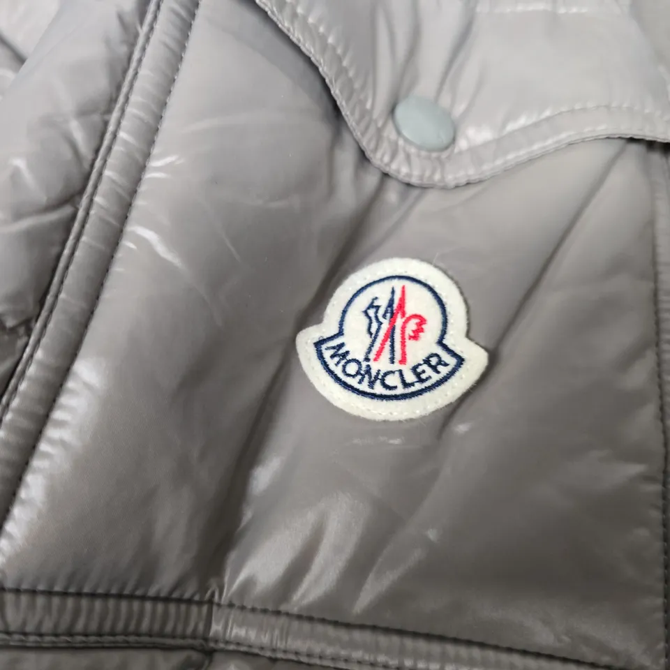 MONCLER HOODED DOWN JACKET - GREY, UK 5