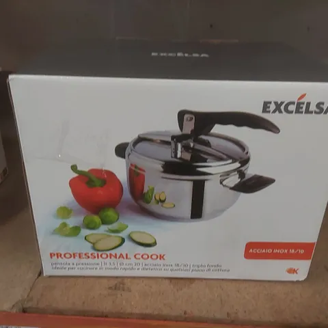 BOXED EXCELSA PROFESSIONAL STAINLESS STEEL PRESSURE COOKER