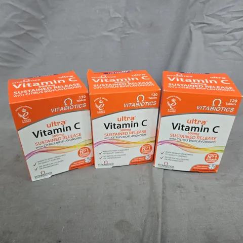 3 BOXED VITABIOTICS ULTRA VITAMIN C (3X500MG)