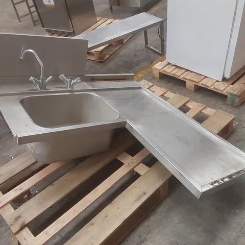 STAINLESS STEEL COMMERCIAL KITCHEN SINK WORKTOP PIECE