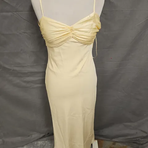 PRETTY LAVISH MIDI DRESS IN LEMON YELLOW SIZE 6