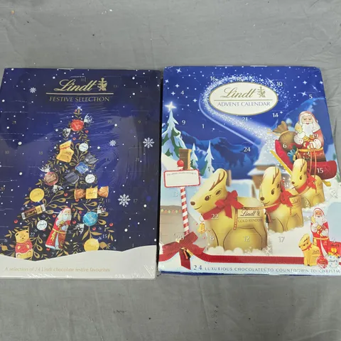 LOT OF 2 SEALED LINDT CHOCOLATE ADVENT CALENDARS