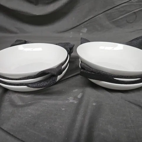6 WHITE DISHBOWLS BY JASSCERAM - COLLECTION ONLY 