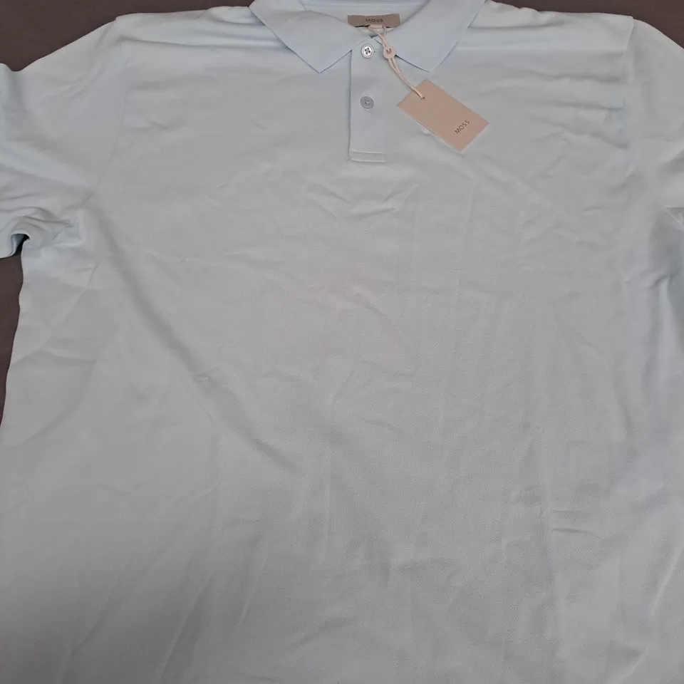 MOSS PALE BLUE POLO SHIRT SIZE M