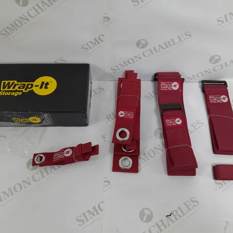 BOXED WRAP IT HEAVY DUTY STORAGE STRAPS - RED