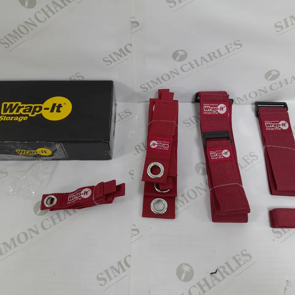 BOXED WRAP IT HEAVY DUTY STORAGE STRAPS - RED 