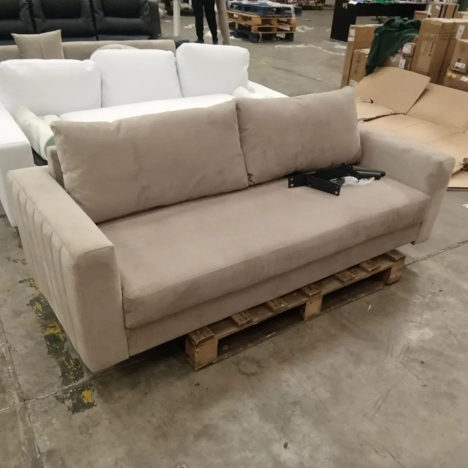 LANA 3 SEATER SOFA, CHAMPAGNE CLASSIC VELVET