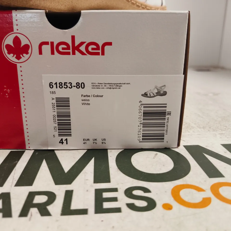 RIEKER WOMEN’S WHITE SANDALS – UK 7 (EU 41)