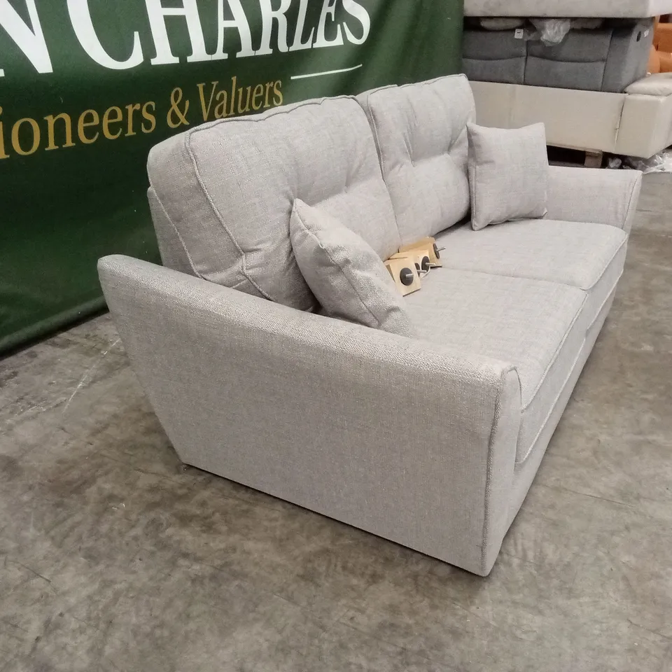 HALSTOW 2 SEATER FABRIC SOFA - SILVER RRP £729
