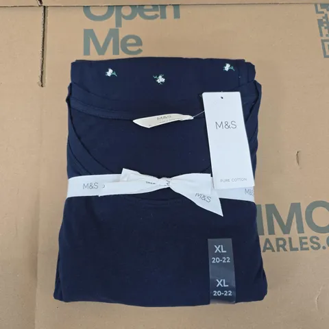 M&S PURE COTTON SHORT SLEEVE CROP-LEG PYJAMAS – XL 