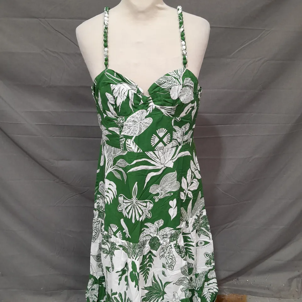 FARM FOREST SOUL MIX MIDI DRESS - SMALL