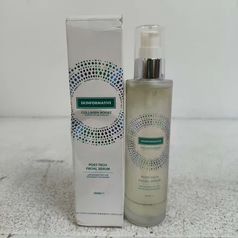 SKINFORMATIVE COLLAGEN BOOST POST-TECH FACIAL SERUM – 100ML, BOXED