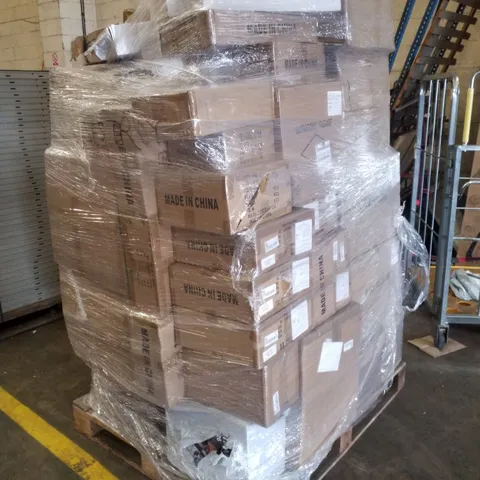 PALLET CONTAINING ASSORTED PRODUCTS INCLUDING CEILING LIGHT, TOWEL RAIL ELECTRIC HEATING ELEMENT & MULTI-FUNCTION BATTERY BOX