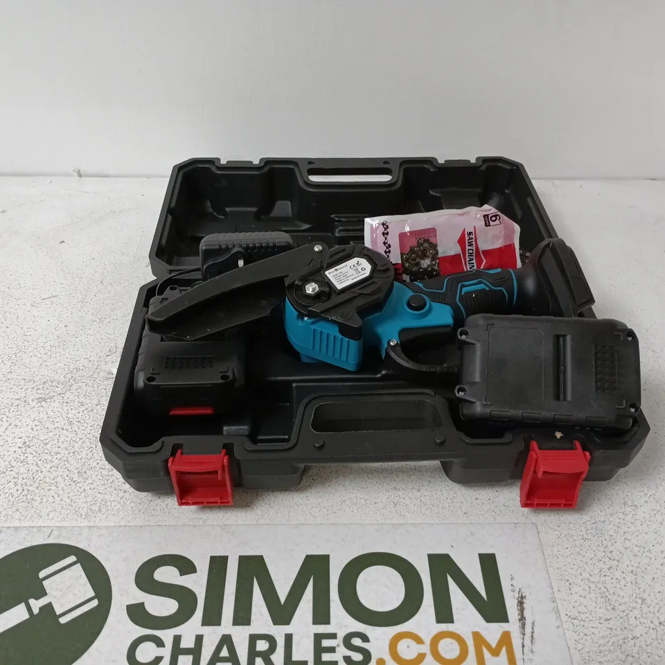 BLISS AND BEYOND MINI ELECTRIC CHAIN SAW IN CASE