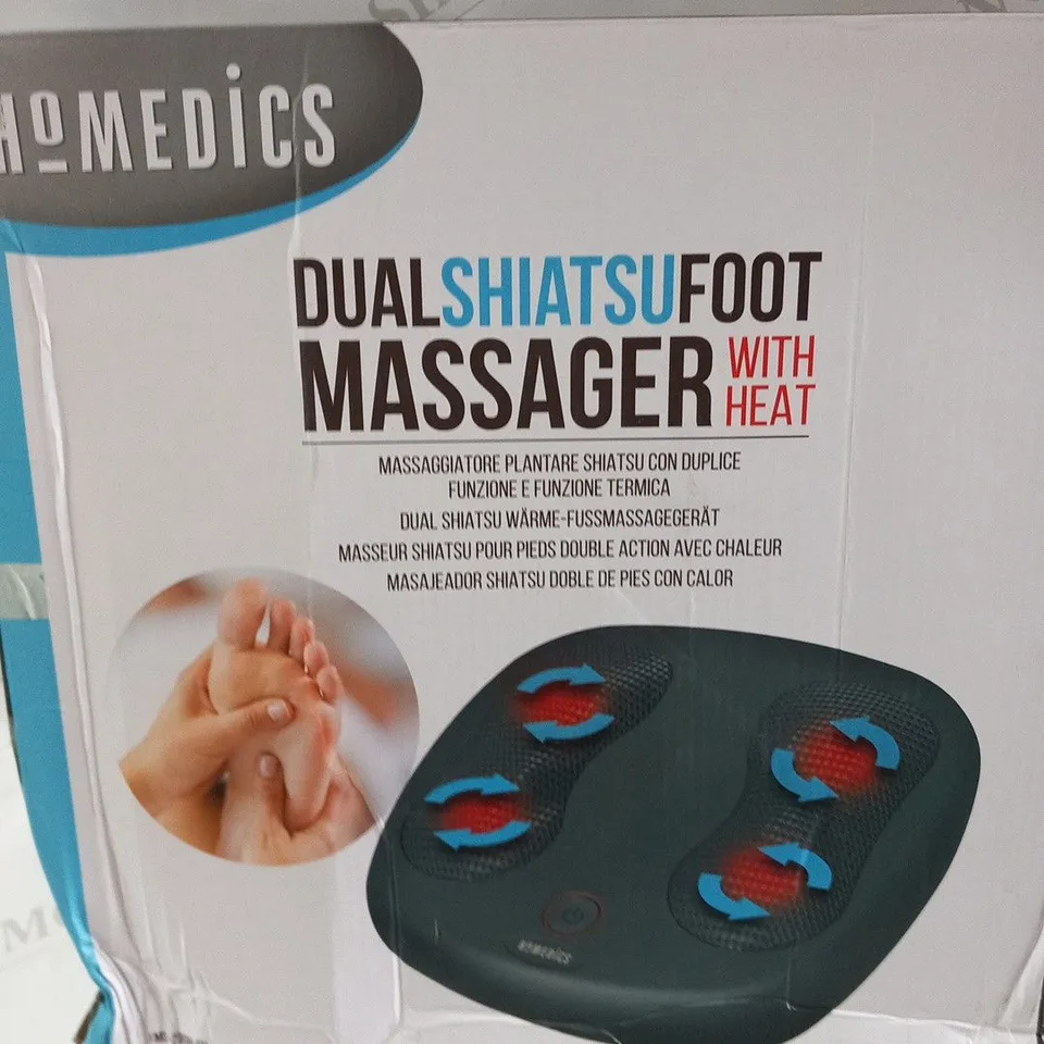 BOXED HOMEDICS DUAL SHIATSU FOOT MASSAGER WITH HEAT FMS-230H-EU