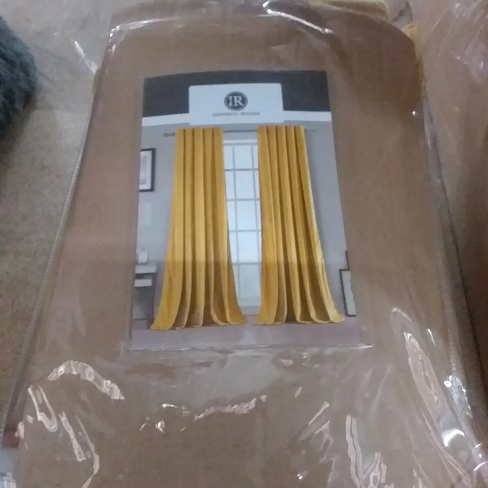 MYRON EYELET ROOM DARKENING THERMAL CURTAINS COLOUR: MUSTARD