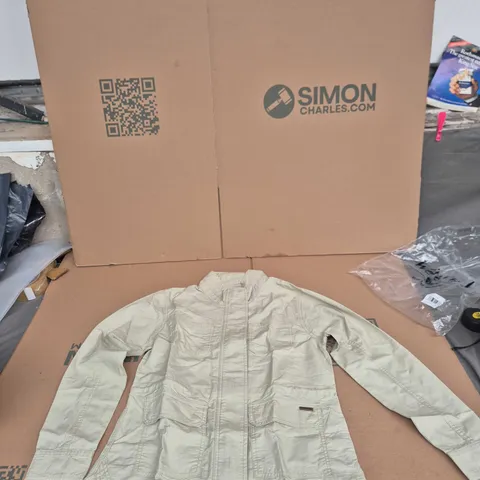 WEIRD FISH WOMEN'S UTILITY JACKET – KHAKI BEIGE, UK 10 (EU 38, US 6)