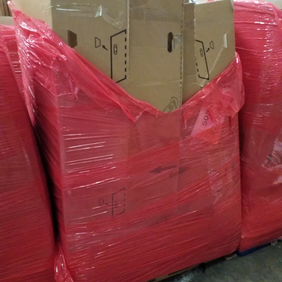 PALLET CONTAINING ASSORTED PRODUCTS INCLUDING CEILING LIGHT, 3-PIECE RATTAN DEER FAMILY, SHOWER MIXER, OFFICE LAMINATOR & MULTIFUNCTIONAL LAPTOP DESK 