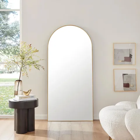 BOXED OTTILIE GOLD LARGE FULL LENGTH ARCH MIRROR