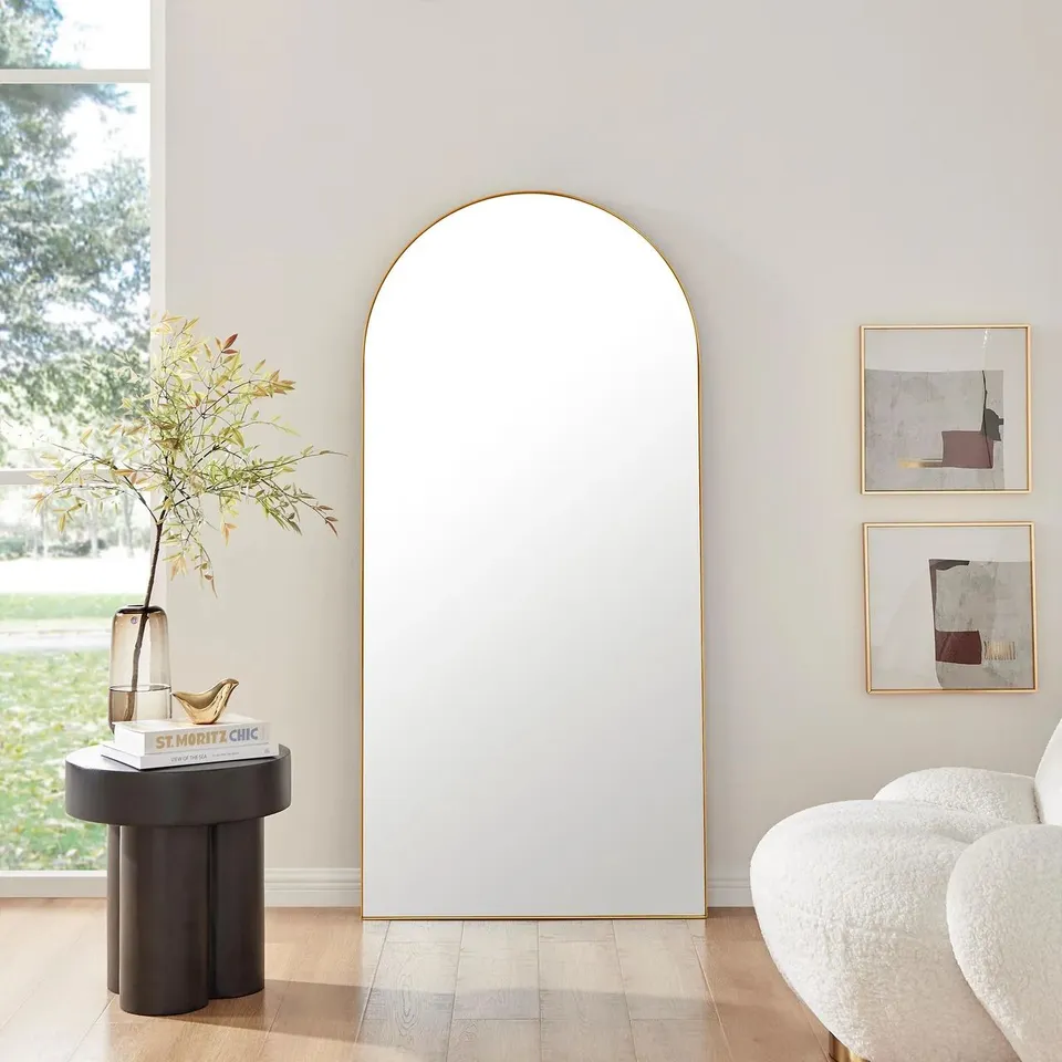 BOXED OTTILIE GOLD LARGE FULL LENGTH ARCH MIRROR