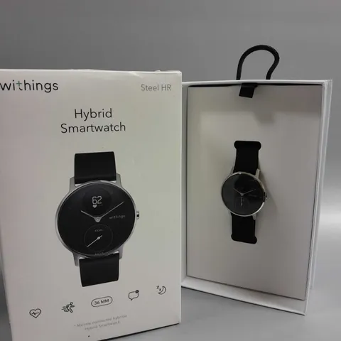 BOXED WITHINGS STEEL HR HYBRID SMARTWATCH