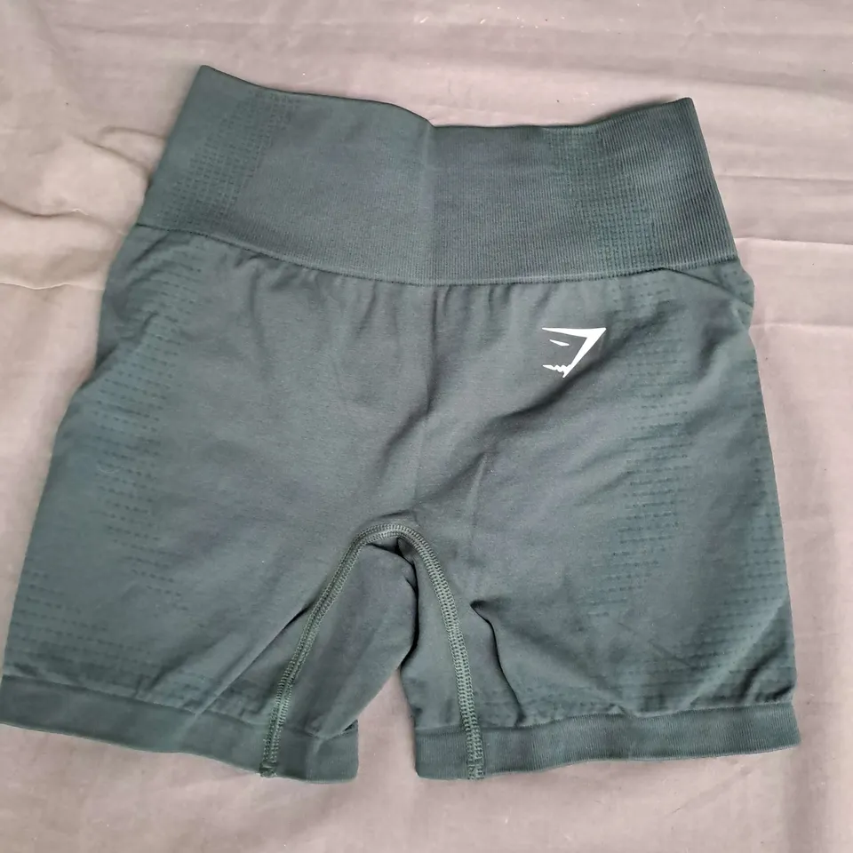 GYMSHARK VITAL SEAMLESS 2.0 SHORTS IN GREEN SIZE S