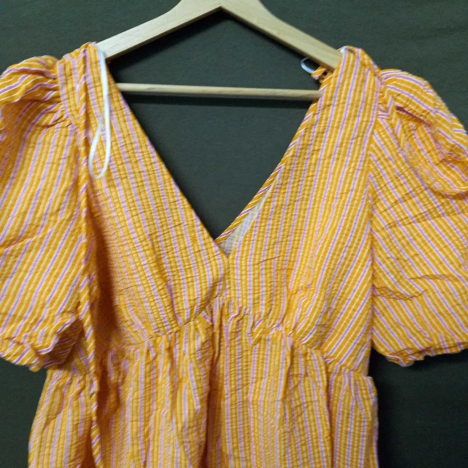 NOBODYS CHILD VIENNA MINI DRESS IN PINK/ORANGE - SIZE 14