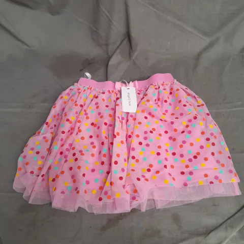 ANGELS FACE ERIKA MULTI SPOTTED SKIRT IN ROSE SIZE 10-11