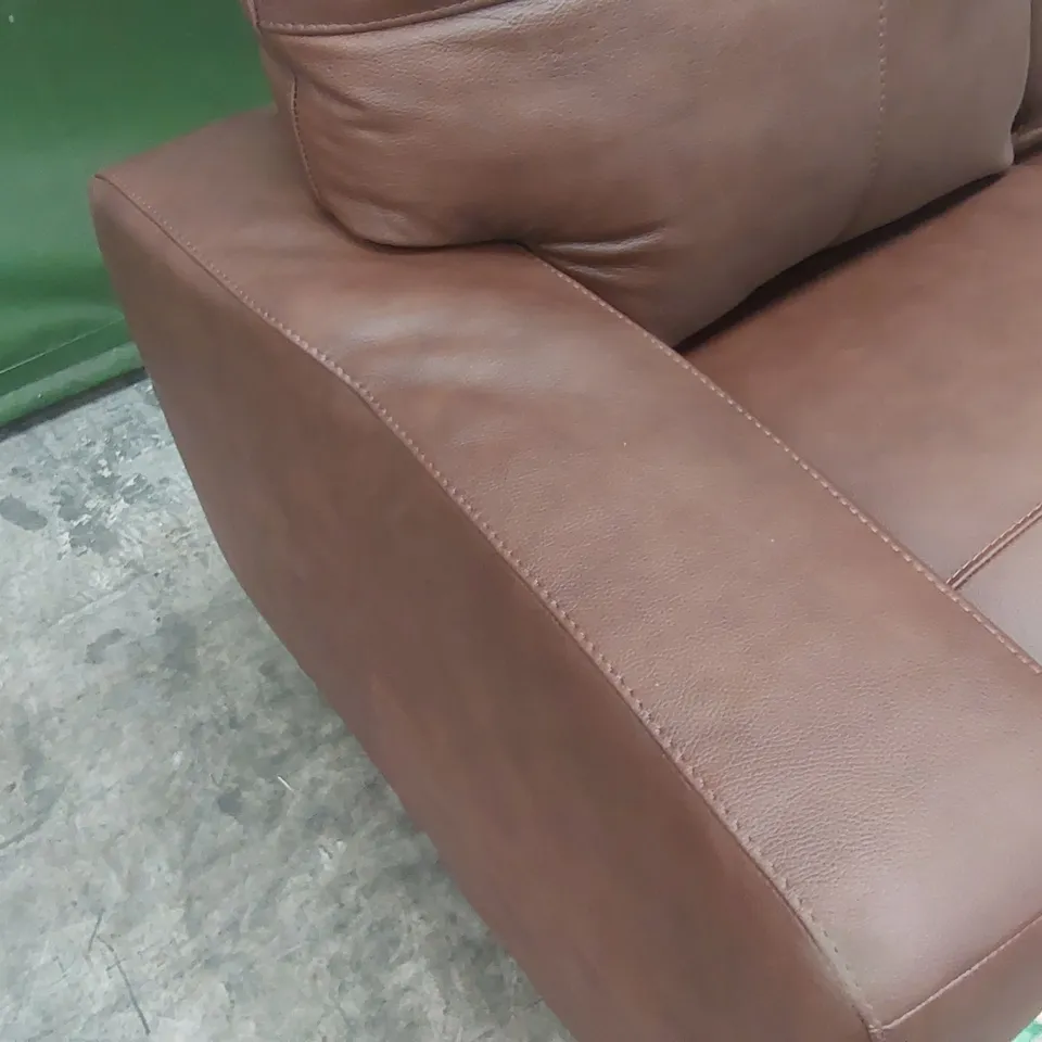 HAMPSHIRE 2 SEATER PREMIUM LEATHER SOFA - VINTAGE TAN RRP £999