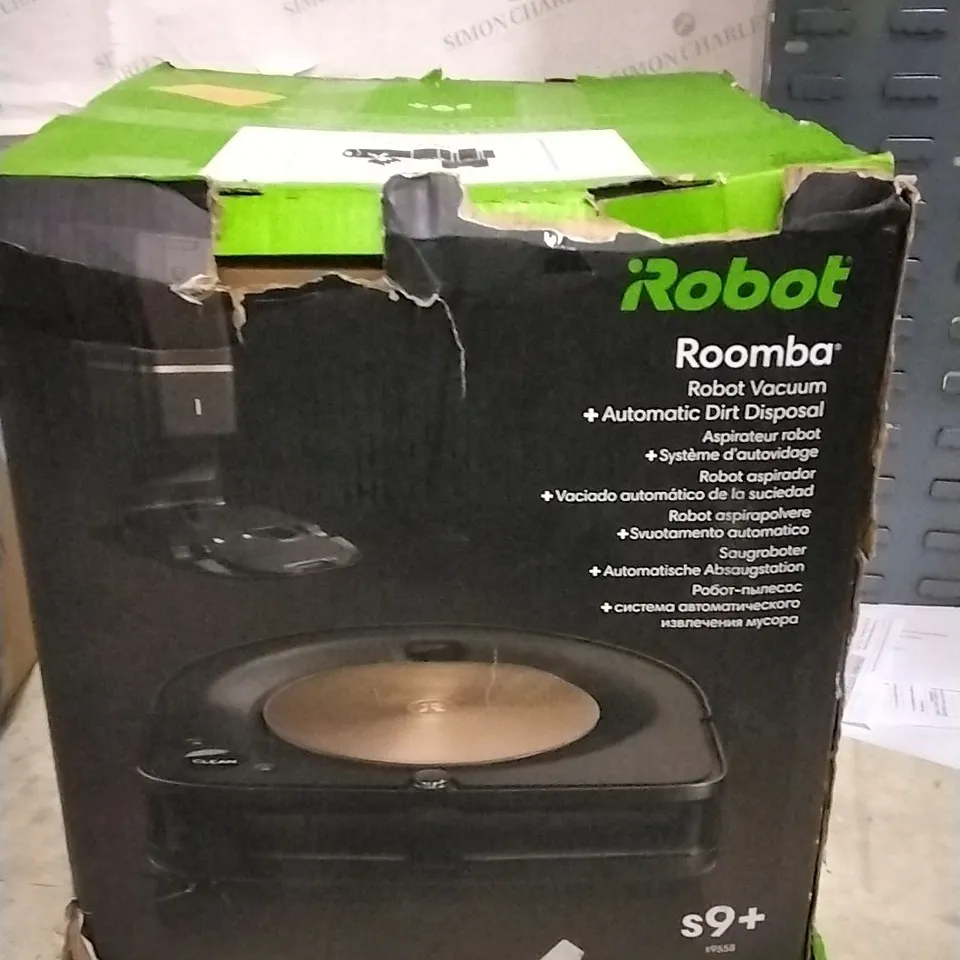 BOXED ROOMBA S9+ ROBOT VACUUM AND AUTOMATIC DIRT DISPOSAL  RRP £999.99