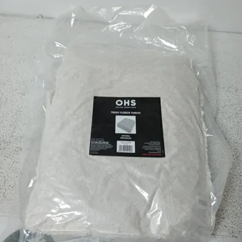OHS TEDDY FLEECE THROW – NATURAL, 150X200 CM