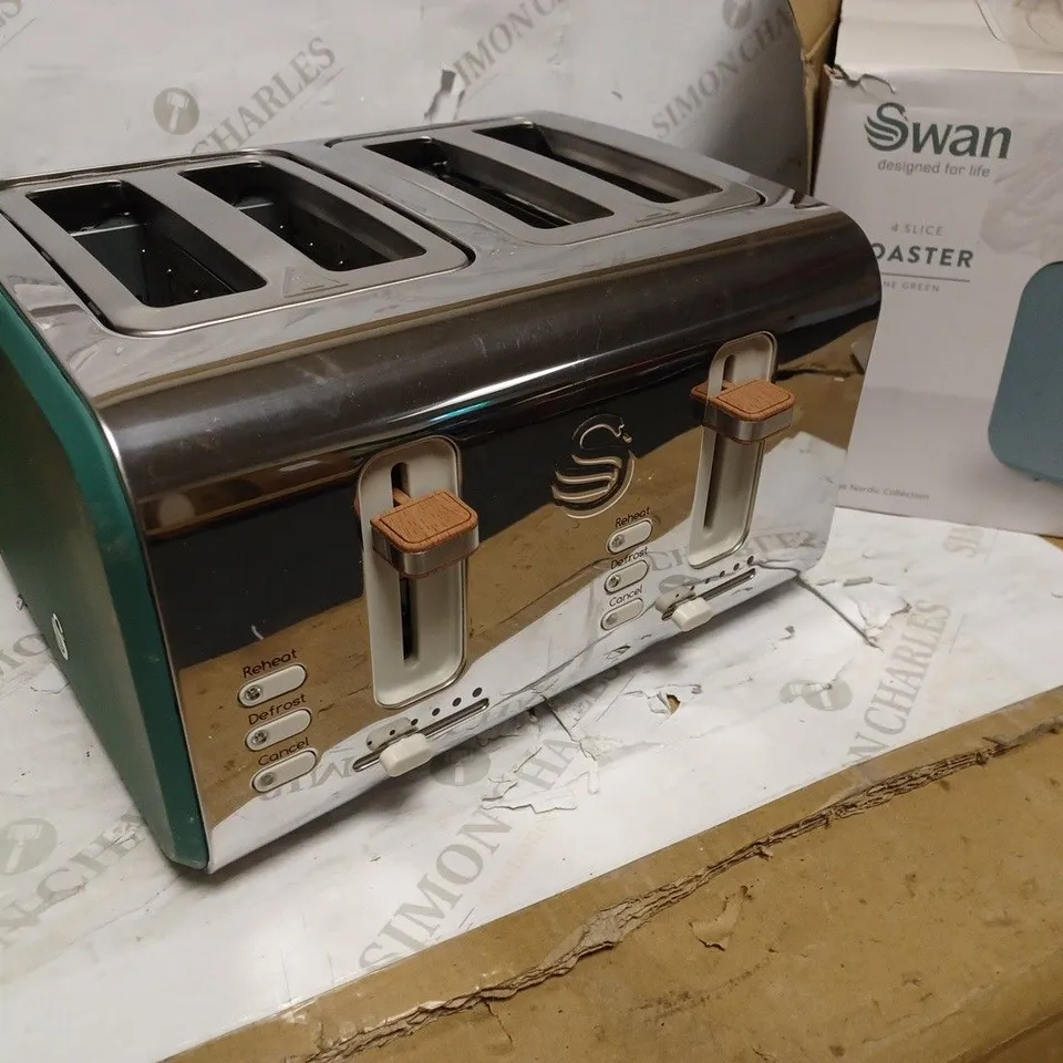 SWAN NORDIC 4-SLICE TOASTER PINE GREEN 