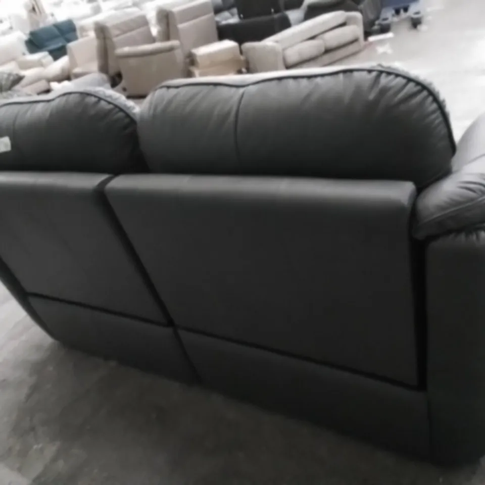DESIGNER G PLAN MADE JACKSON CAMBRIDGE BLUE LEATHER ELECTRIC RECLINING THREE SEATER SOFA