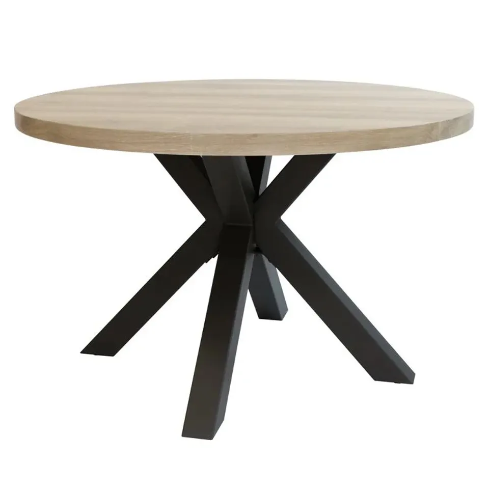BOXED COLDIRON HATTON THICK TOP DINING TABLE (2 BOXES)